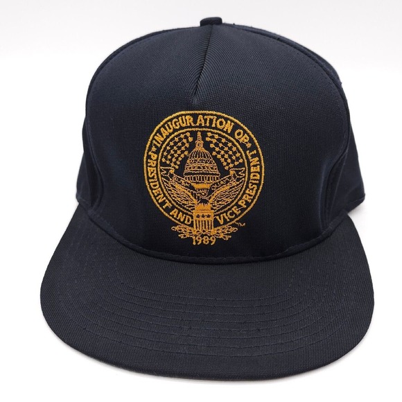 Vintage 1989 President Inauguration George H W Bush Dan‎ Quayle Snapback Hat Cap - Picture 2 of 7